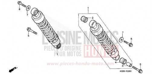 KISSEN, HINTEN VT125CY de 2000